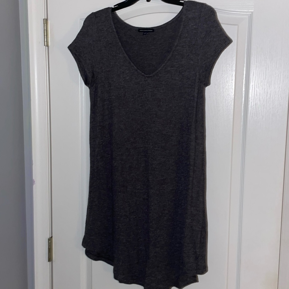 American Eagle dark gray short sleeved dress, size L